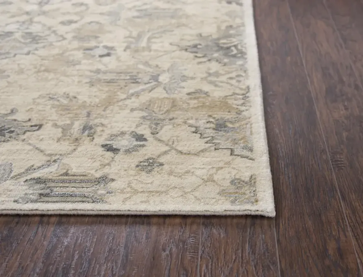 Gossamer Beige Classic/Updated 100% New Zealand Wool 2'6" x 8' Runner Rug