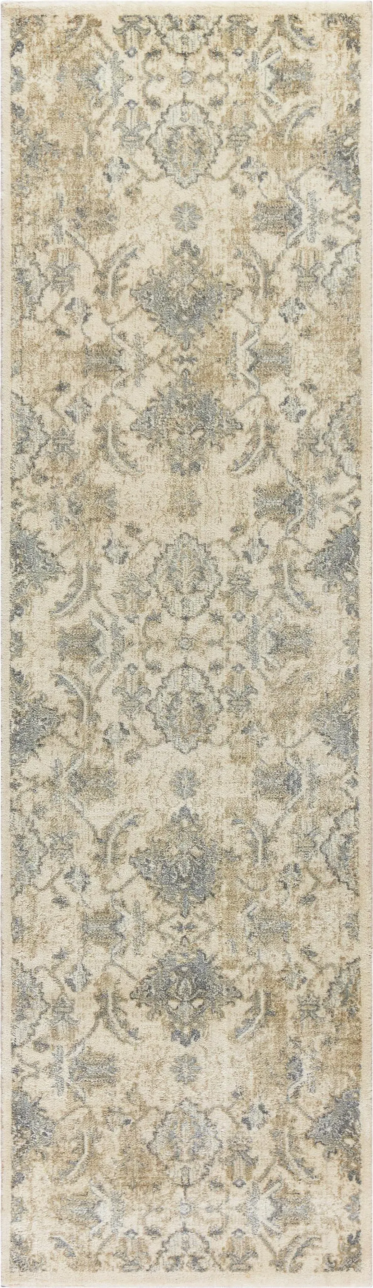 Gossamer Beige Classic/Updated 100% New Zealand Wool 2'6" x 8' Runner Rug