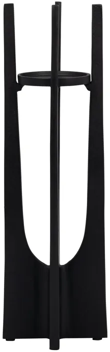 Metal, 16" Pillar Candle Holder, Black