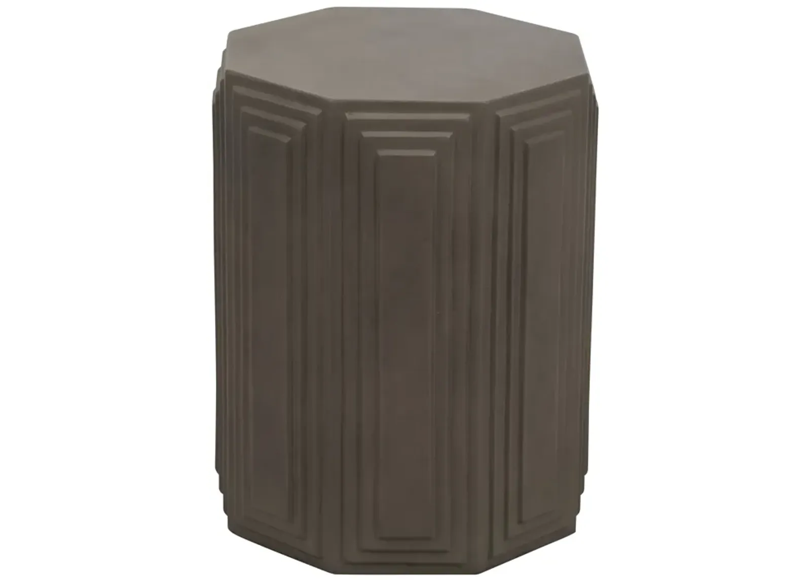 Concrete, 18" Geometric Accent Table, Dark Grey