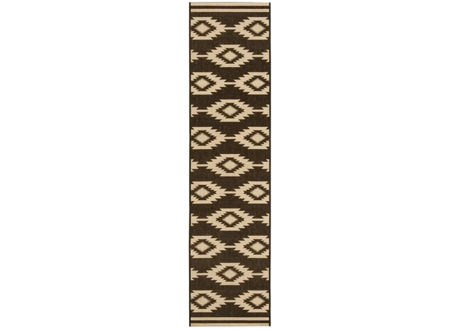 Safavieh BEACH HOUSE Collection BHS171U-28 Creme / Brown 2'-2" X 8'