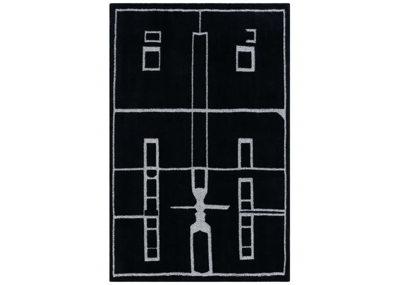 FIFTH AVENUE 201 BLACK  4' x 6' Small Rectangle Rug