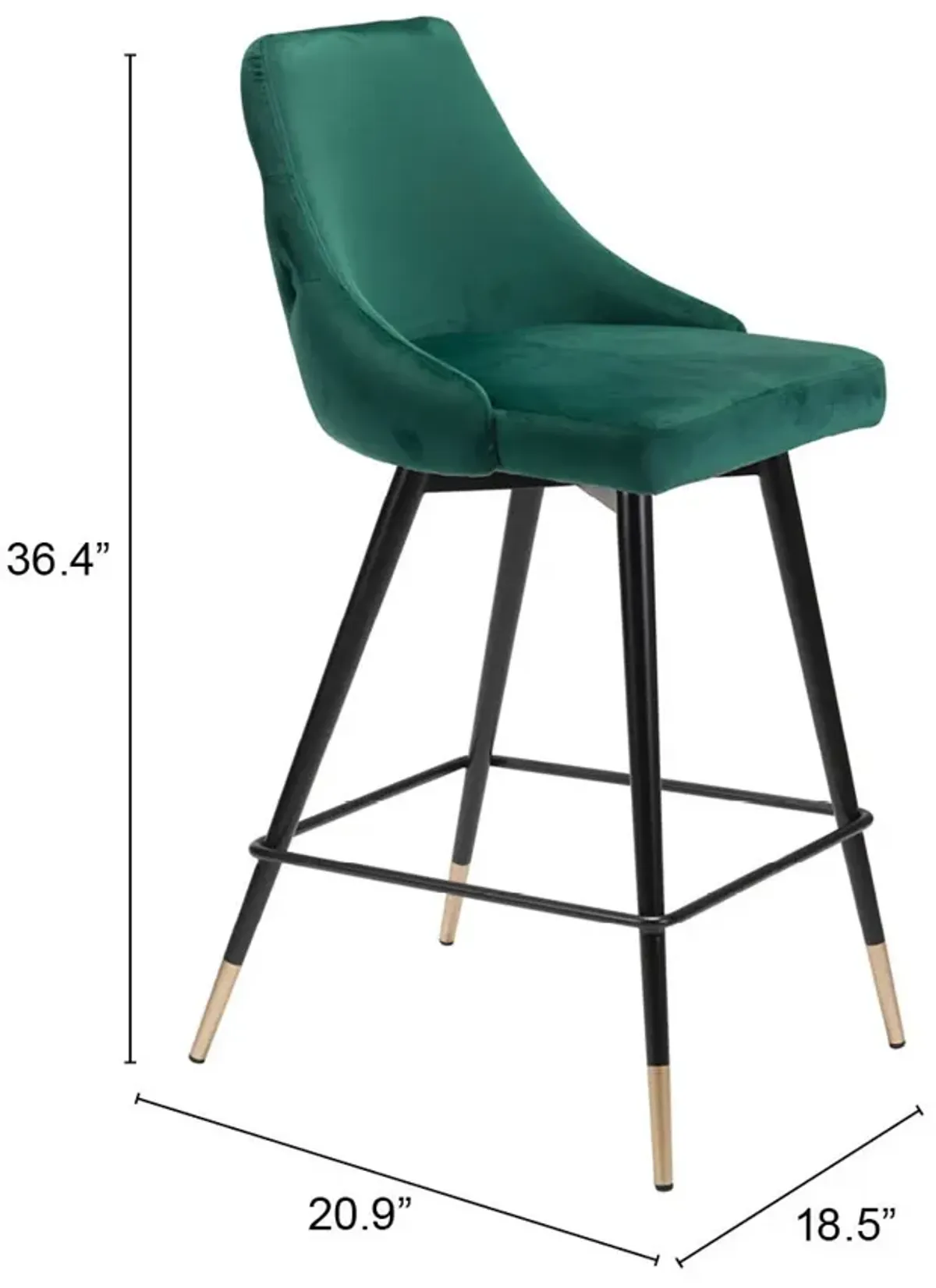 Piccolo Counter Stool Green