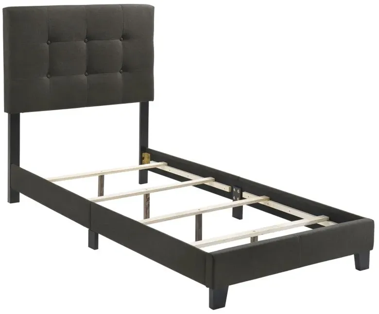 Mapes Tufted Upholstered Twin Bed Charcoal