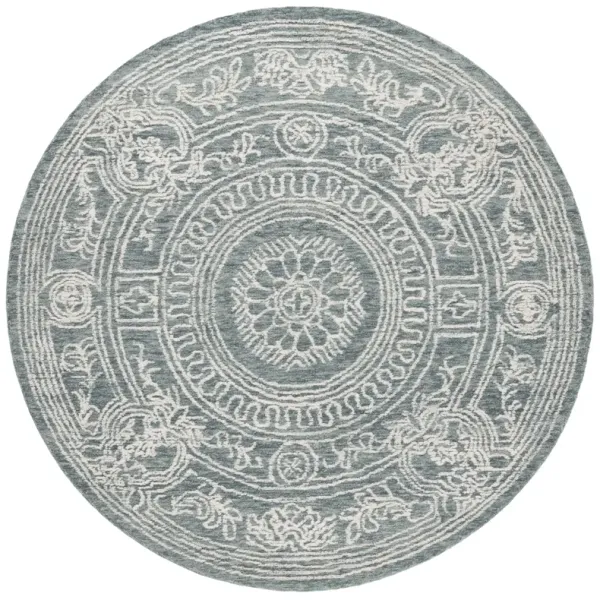 EBONY Hand Tufted 6' x 6' Round area rug