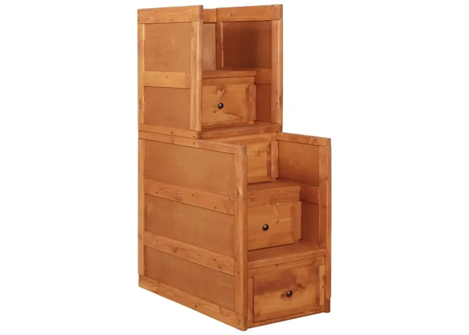 Wrangle Hill 4-drawer Stairway Chest Amber Wash