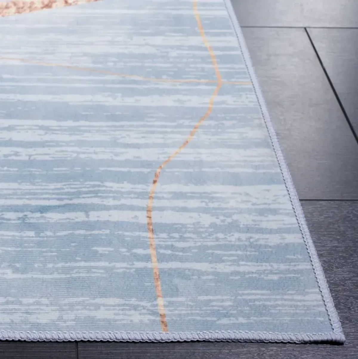 MALIBU 836 BLUE  2'-6' x 8' Runner Rug