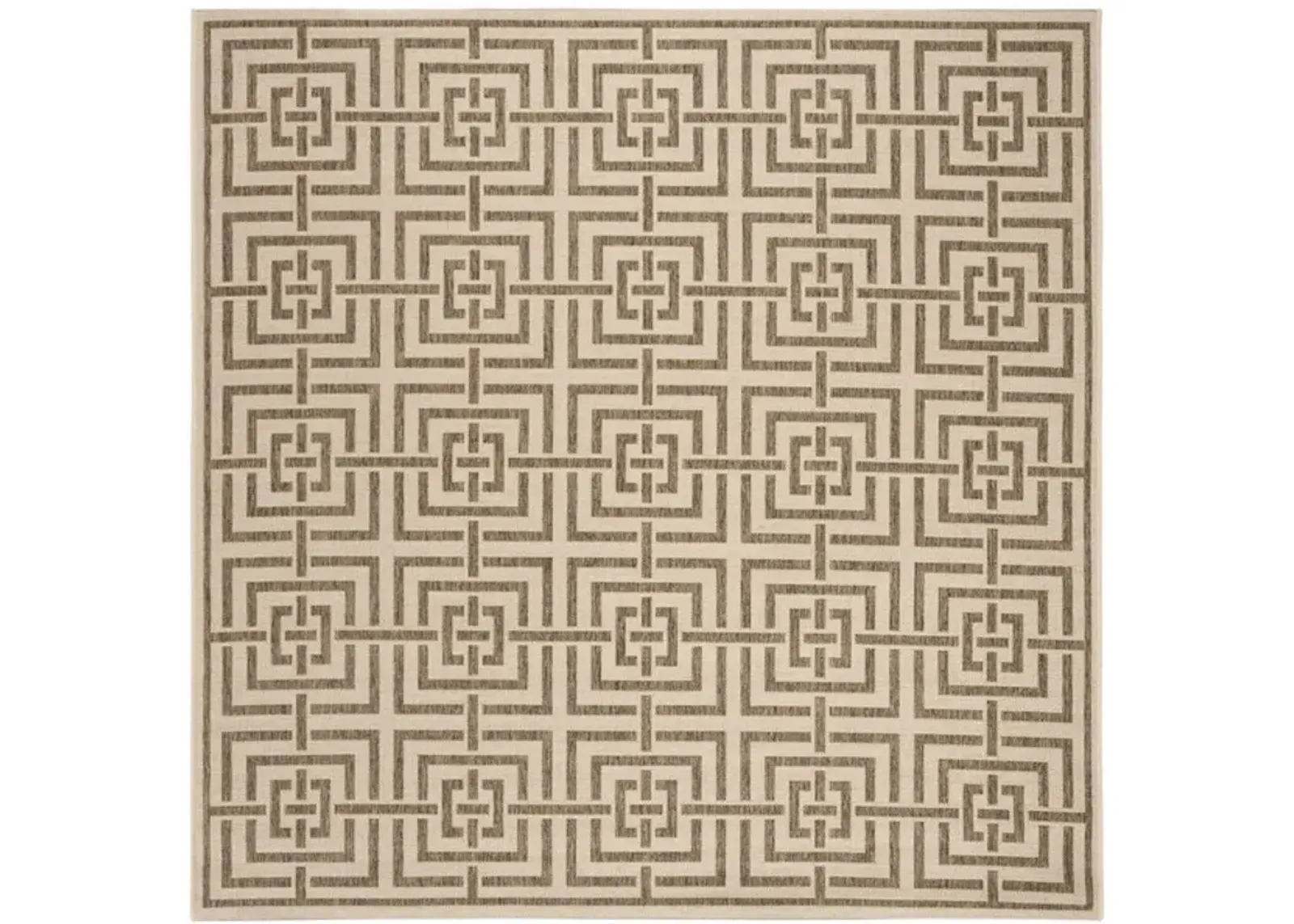 LINDEN 128 Collection LND128C-6SQ Cream / Beige 6'-7" X 6'-7" Square