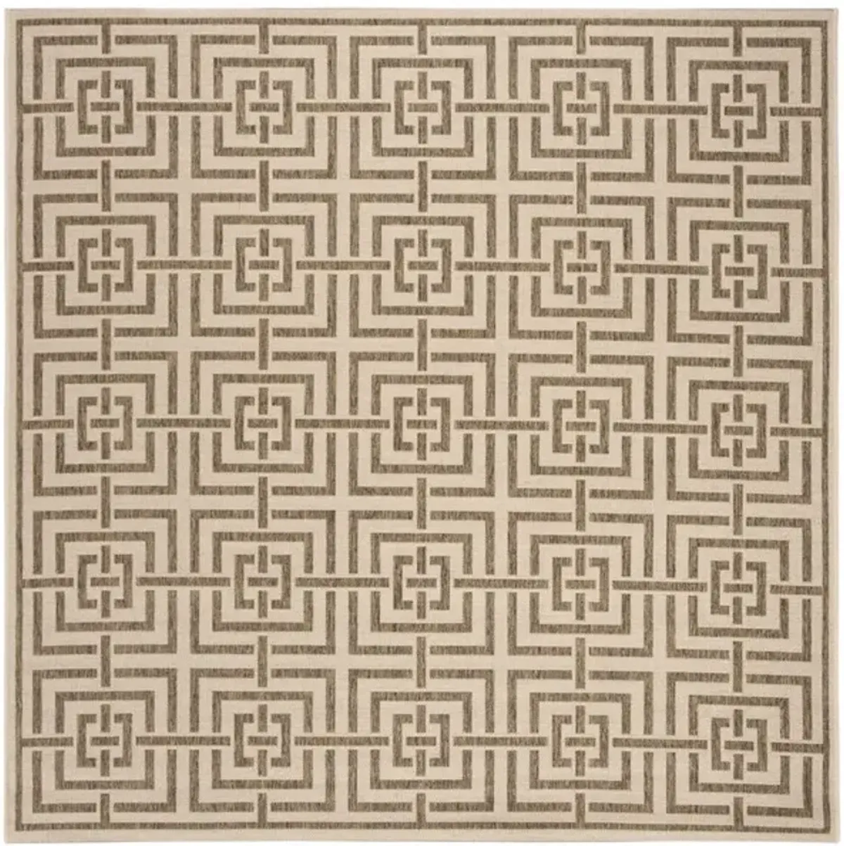 LINDEN 128 Collection LND128C-6SQ Cream / Beige 6'-7" X 6'-7" Square