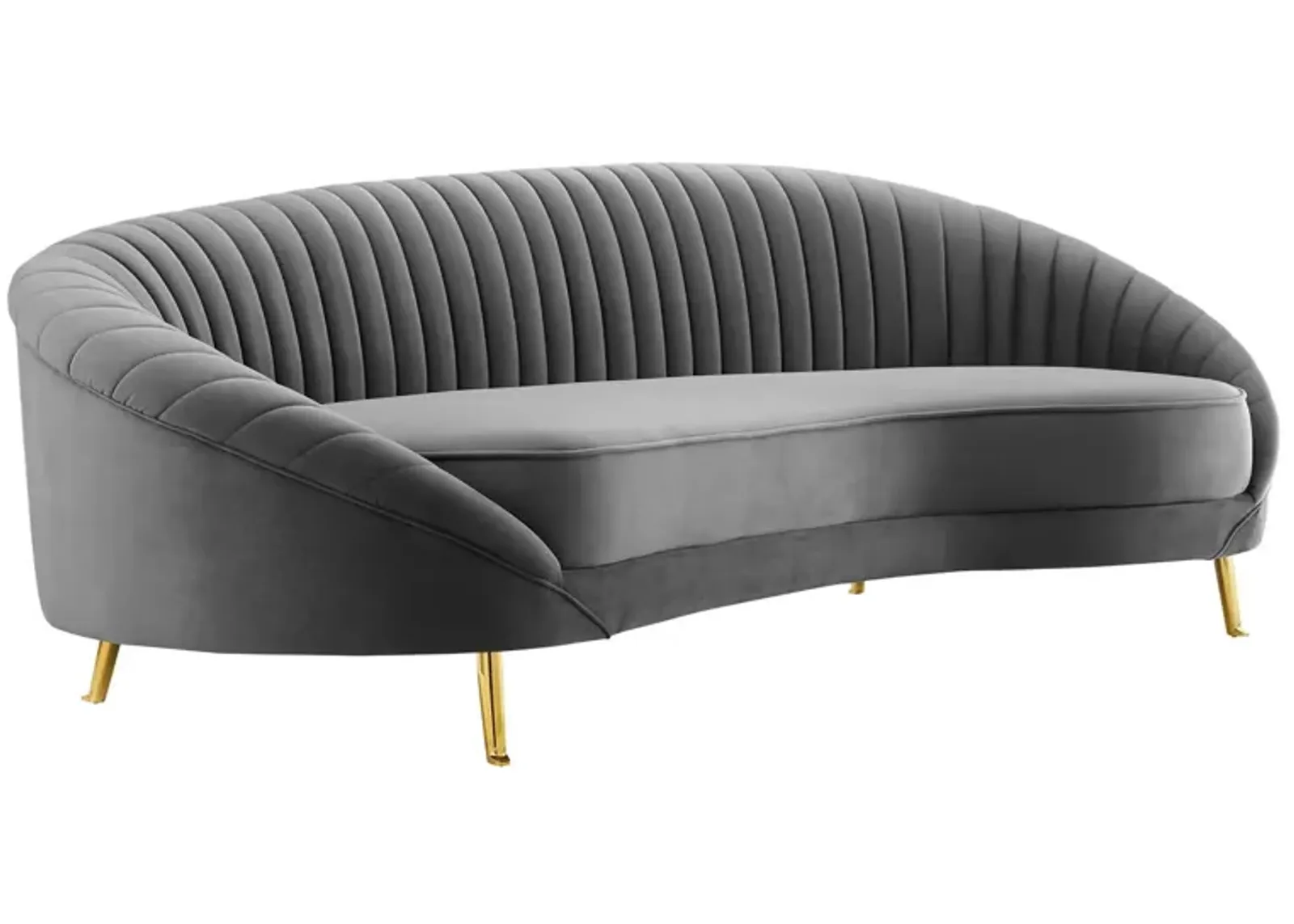 Camber Channel Tufted Performance Velvet Sofa