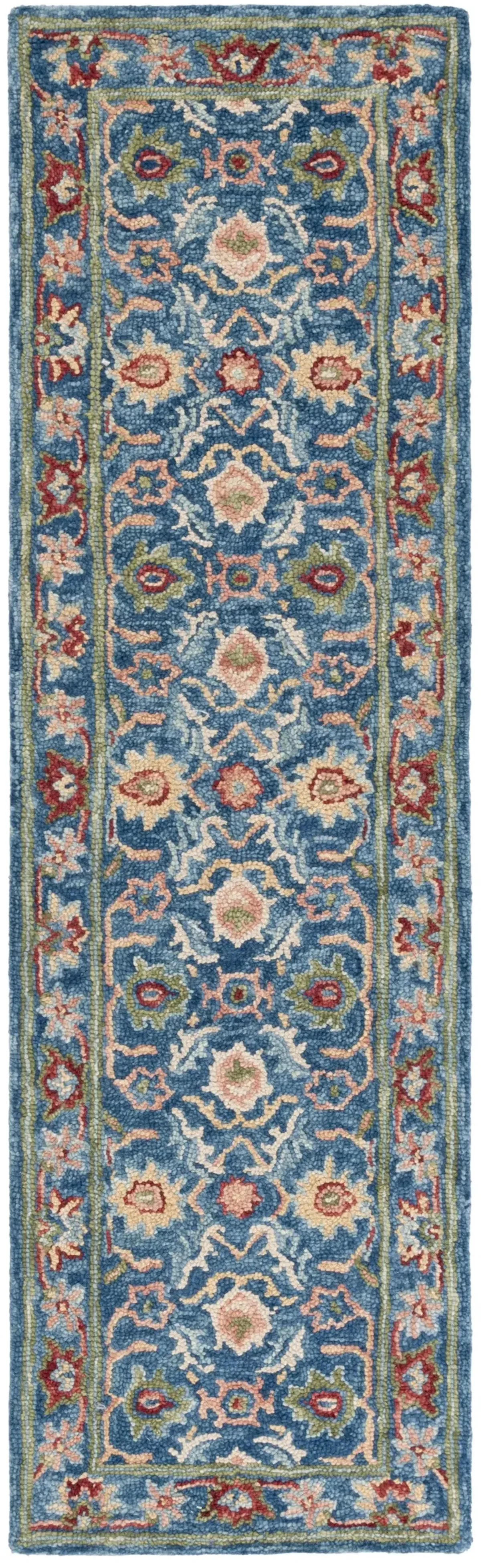 BLOSSOM 691 BLUE  2'-3' x 8' Runner Rug