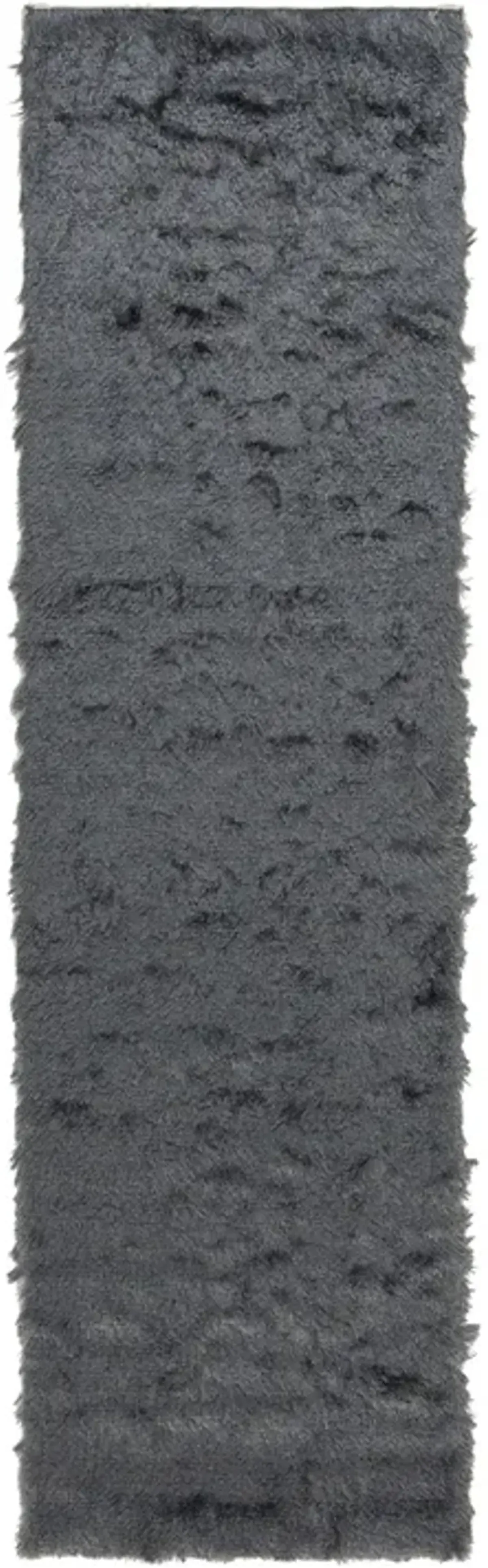 PARIS SHAG Grey 2'-3' X 8' Runner Rug