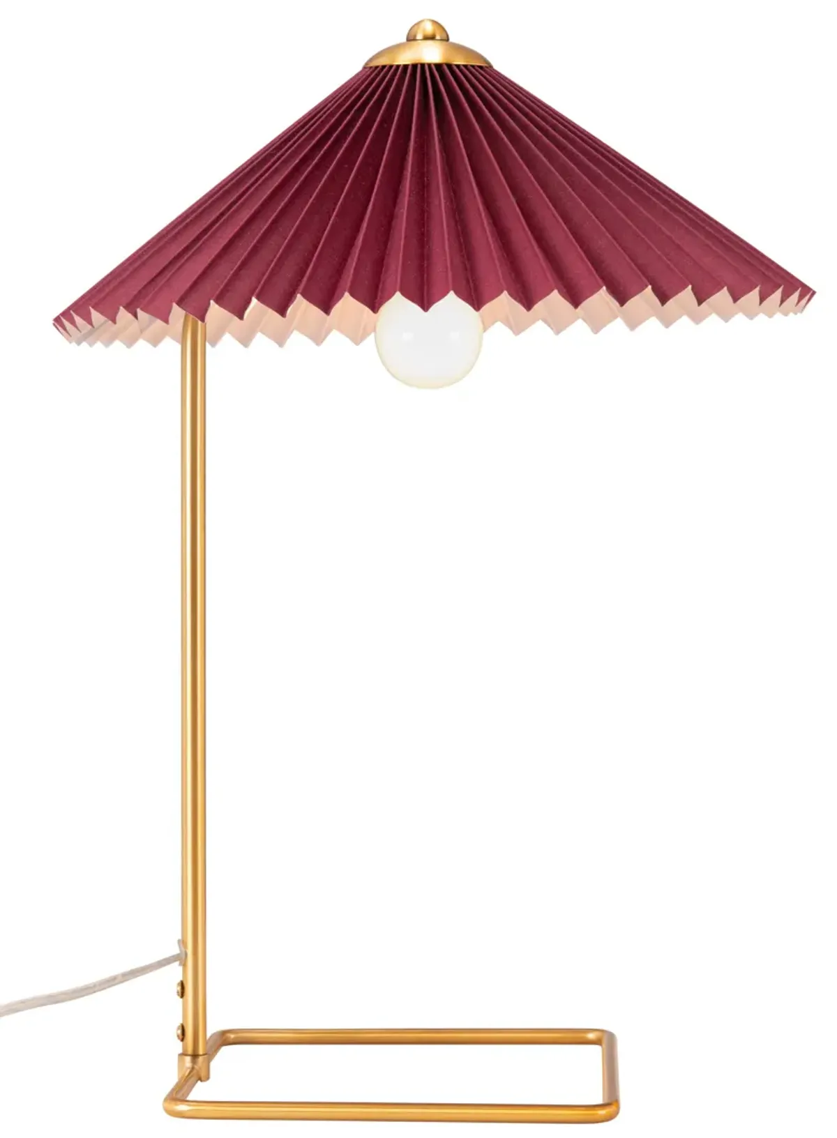 Charo Table Lamp Red & Gold