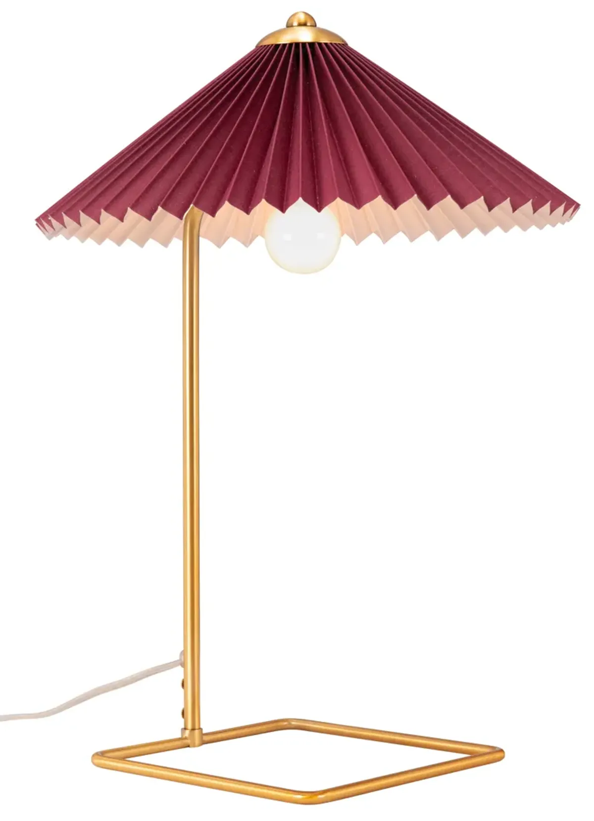 Charo Table Lamp Red & Gold