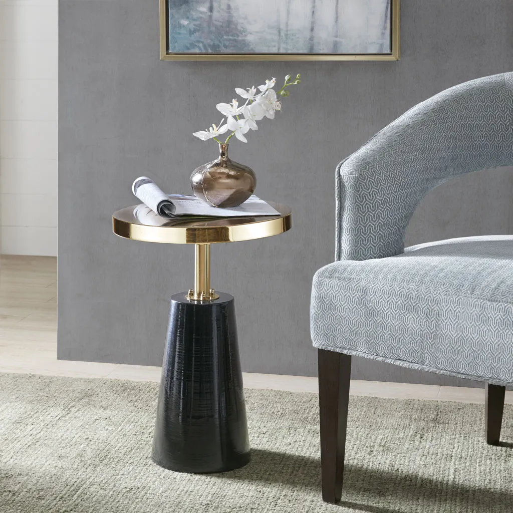 Madison Park Sophia Black/Gold Accent Table