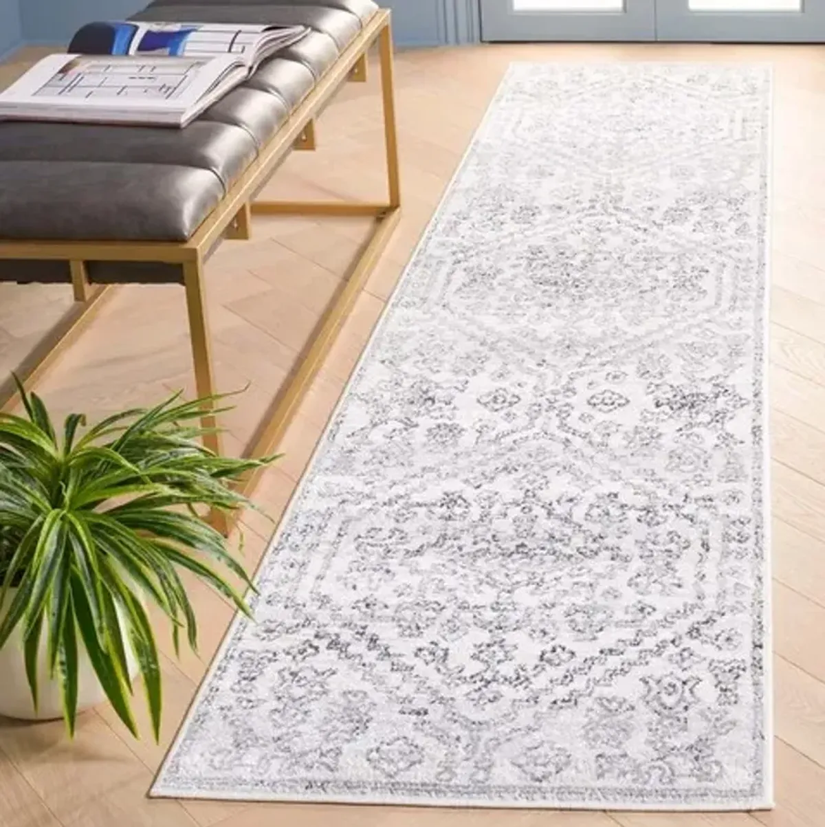 LAYLA 110 Grey 2'-2' X 9' Runner Rug