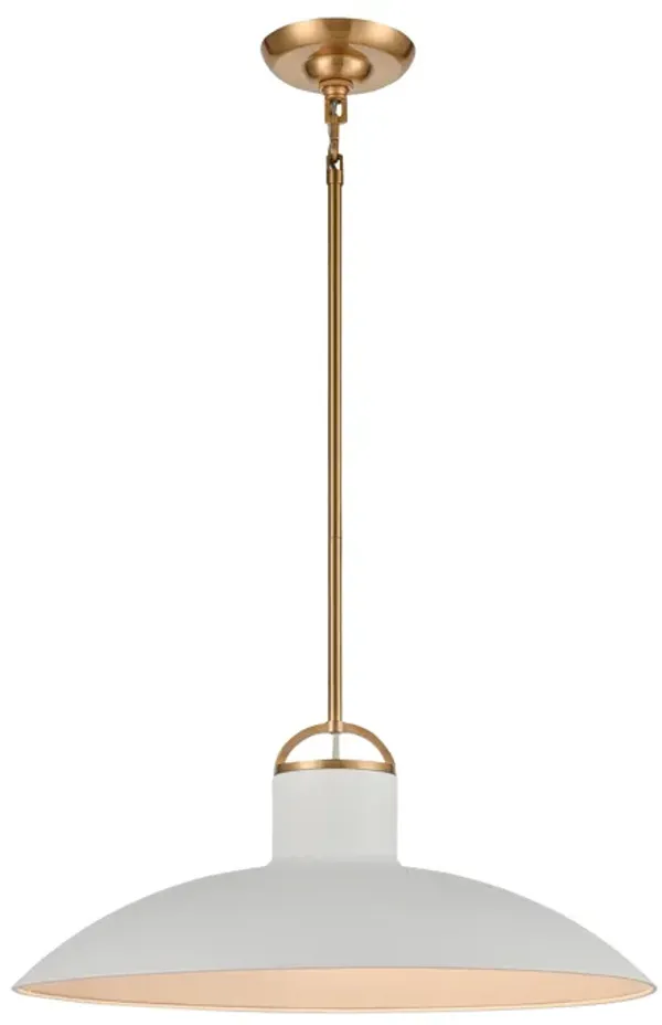 Surf 20" Wide 1-Light Pendant - Textured White