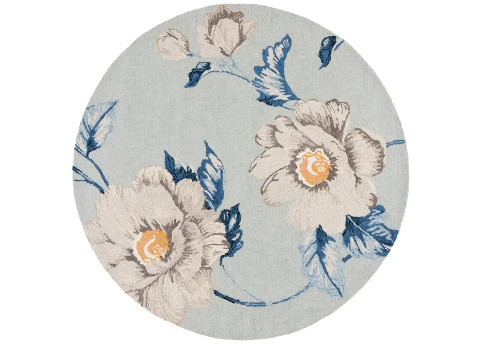 JARDIN 739 BLUE  6' x 6' Round Round Rug