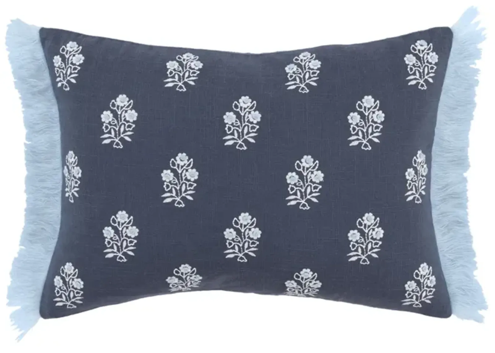 Floral Blue Pillow