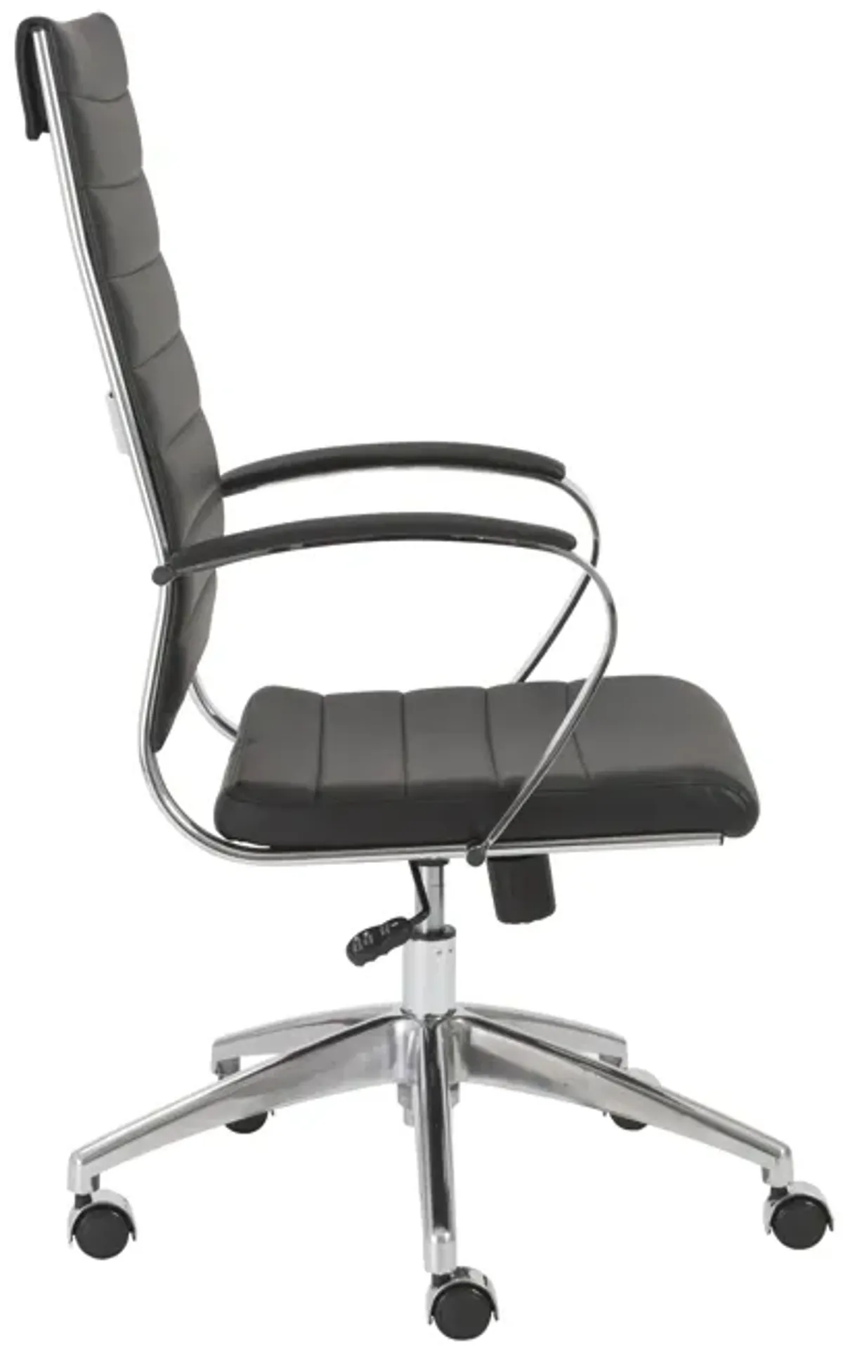 Axel High Back Office Chair in Black with Aluminum Base