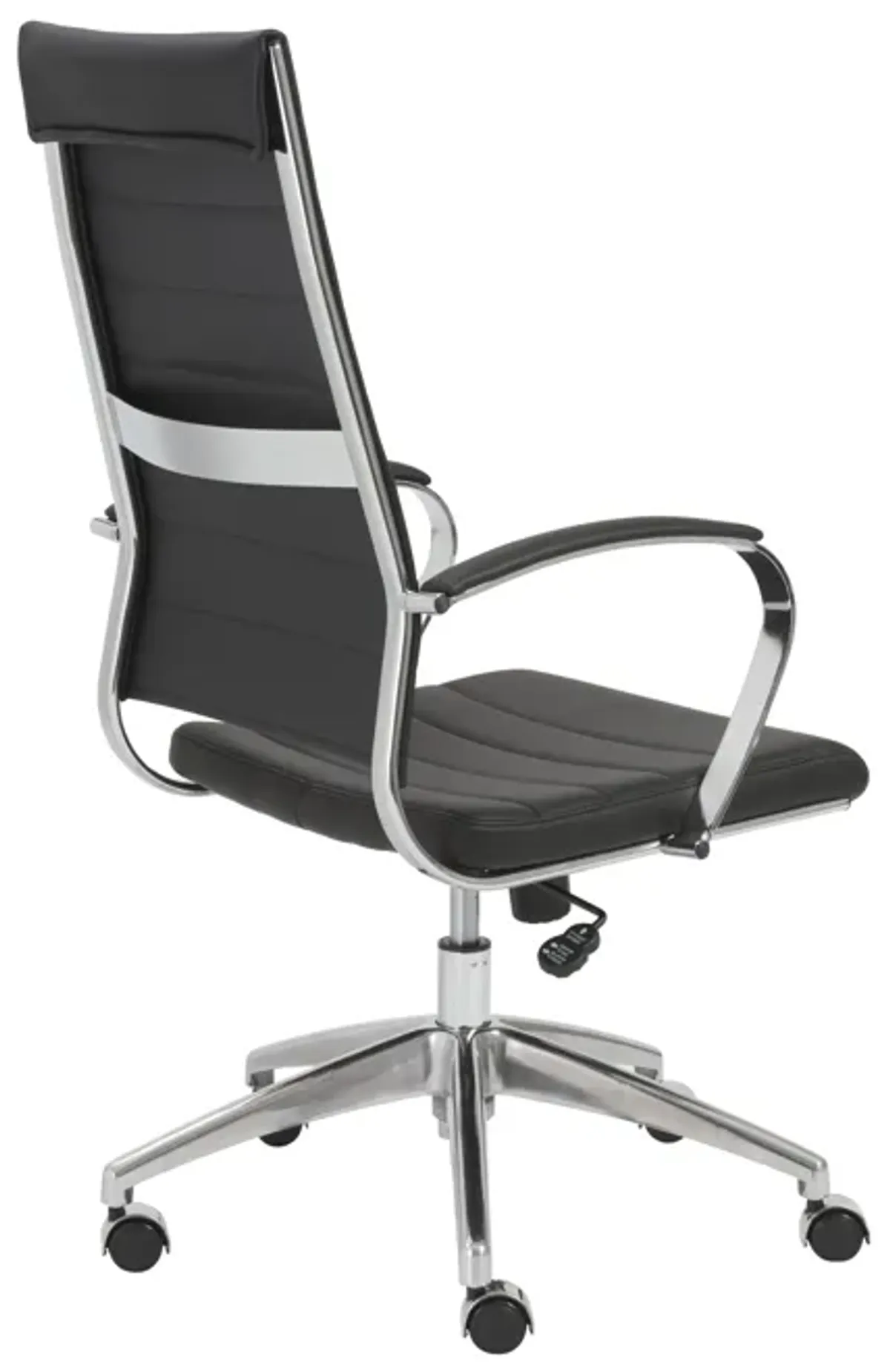 Axel High Back Office Chair in Black with Aluminum Base