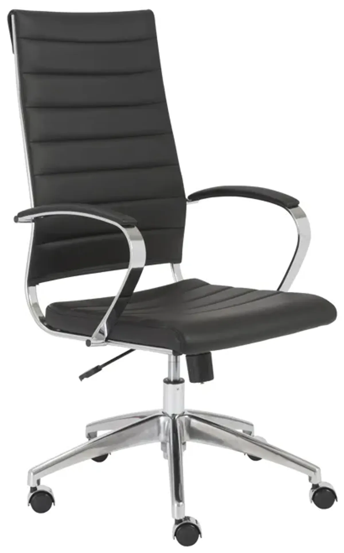 Axel High Back Office Chair in Black with Aluminum Base