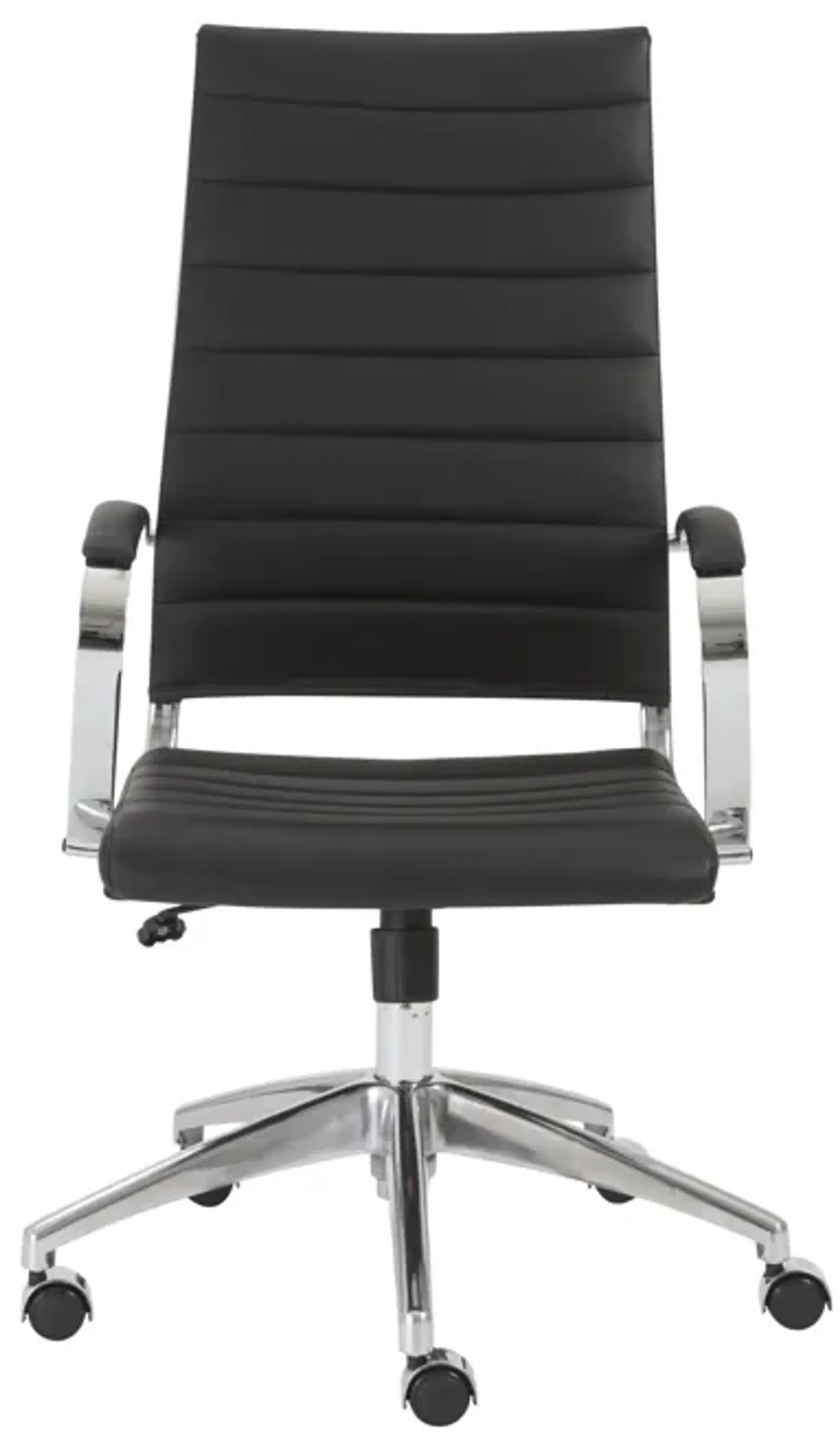 Axel High Back Office Chair in Black with Aluminum Base