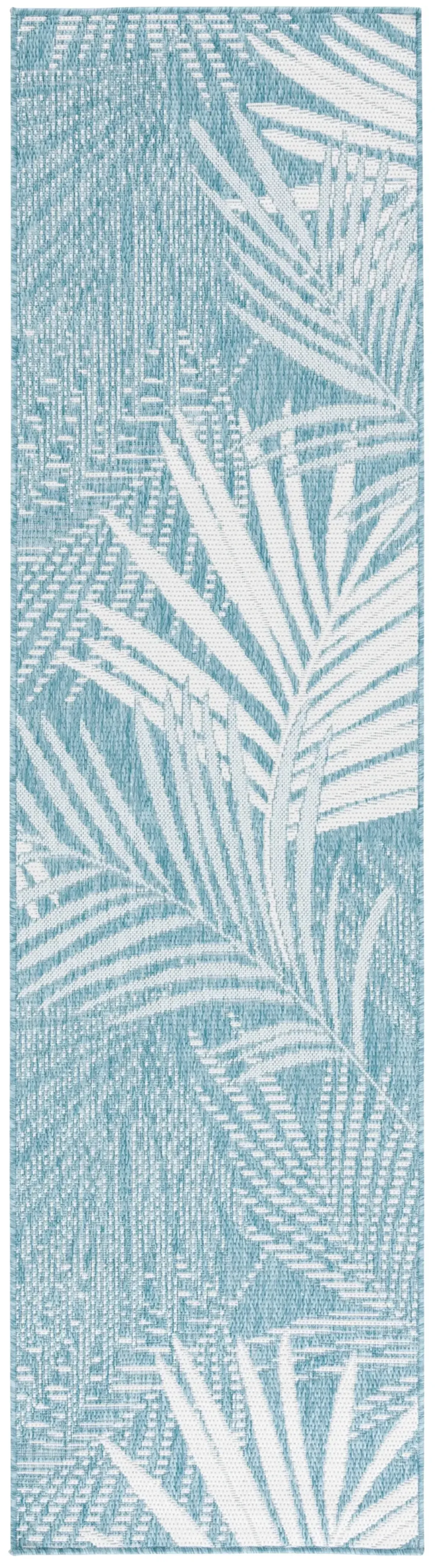 BEACH HOUSE 264 AQUA  2'-2' x 8' Runner Rug