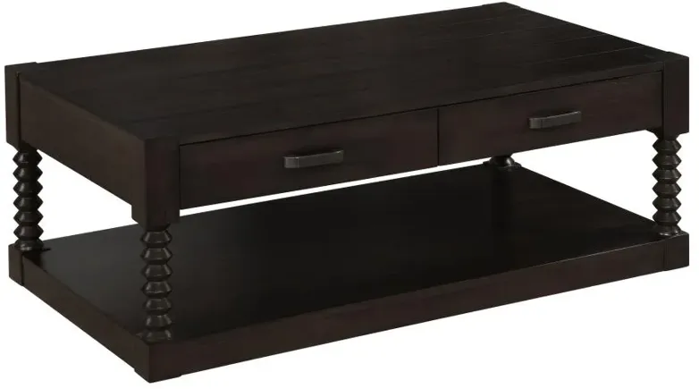 Meredith 2-drawer Coffee Table Coffee Bean