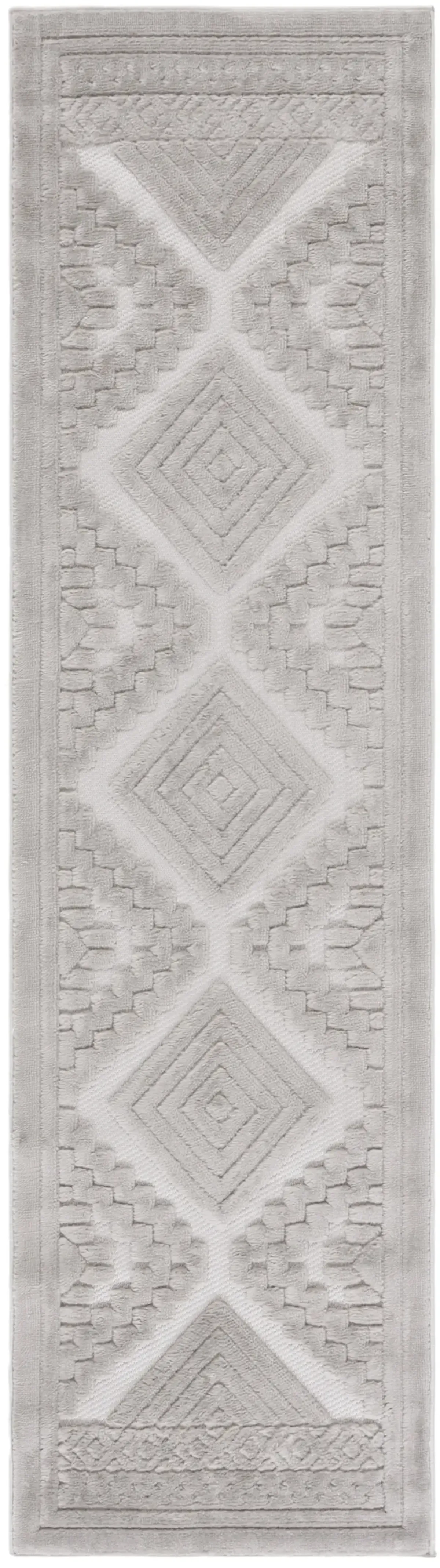 SELENA 670 GREY 2'-2' x 8' Runner Rug