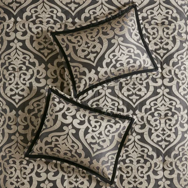 Odette 8 Piece Jacquard Comforter Set