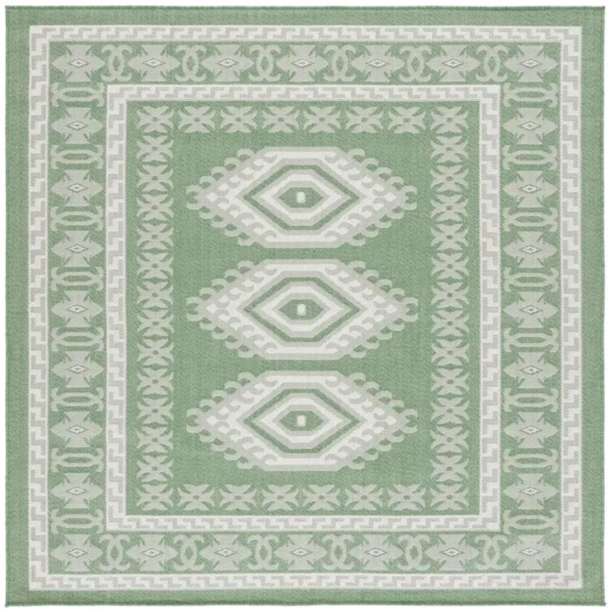 BERMUDA  827 Green 6'-7' X 6'-7' Square Square Rug