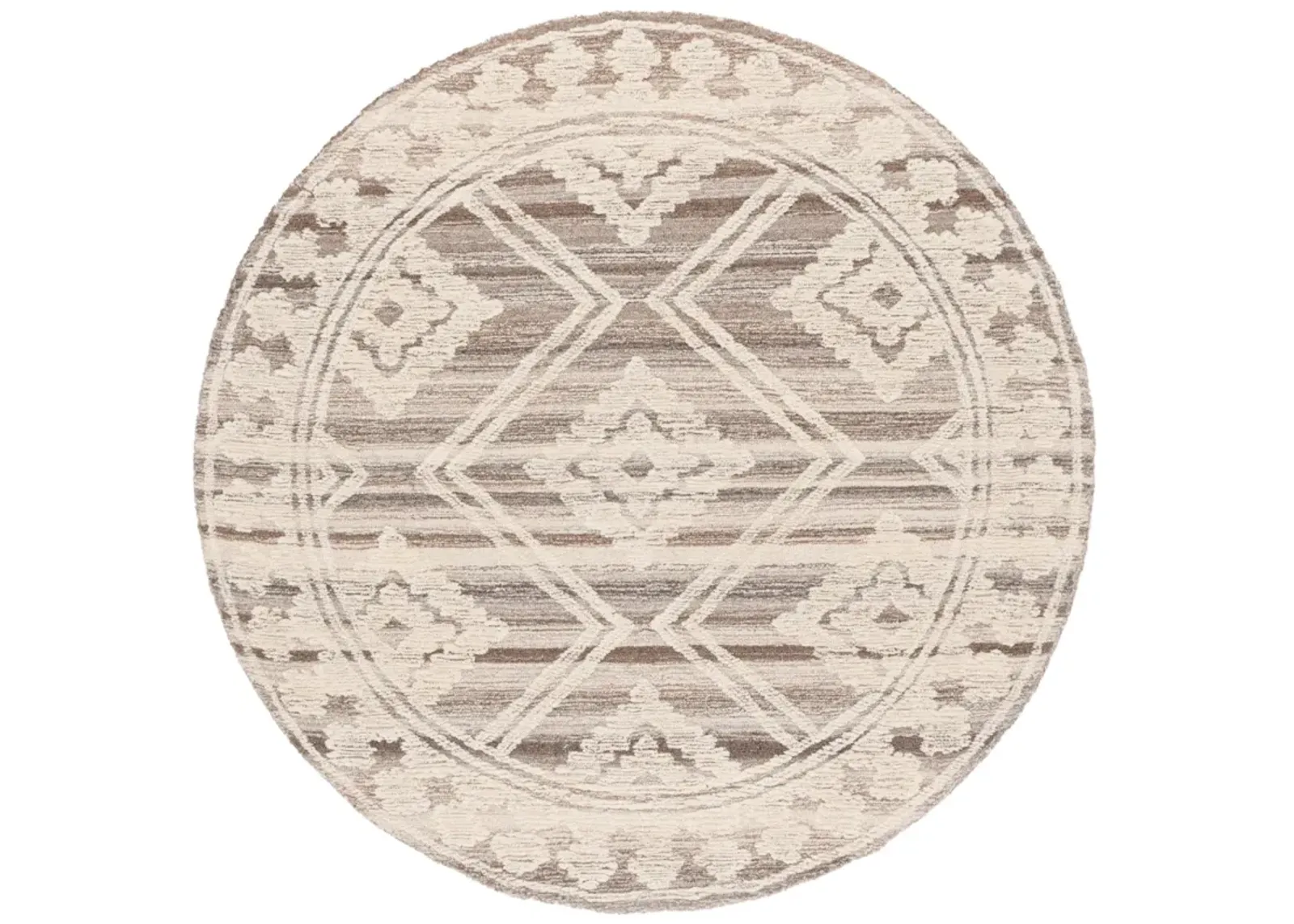 KENYA 575 BROWN  6' x 6' Round Round Rug