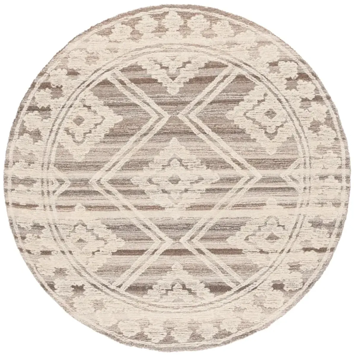 KENYA 575 BROWN  6' x 6' Round Round Rug