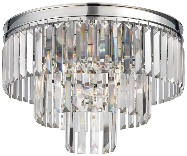 Palacial 19" Wide 3-Light Semi Flush Mount - Polished Chrome