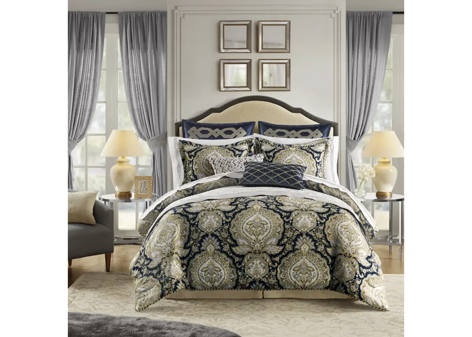 Croscill Classics Valentina Navy 4 Piece Comforter Set