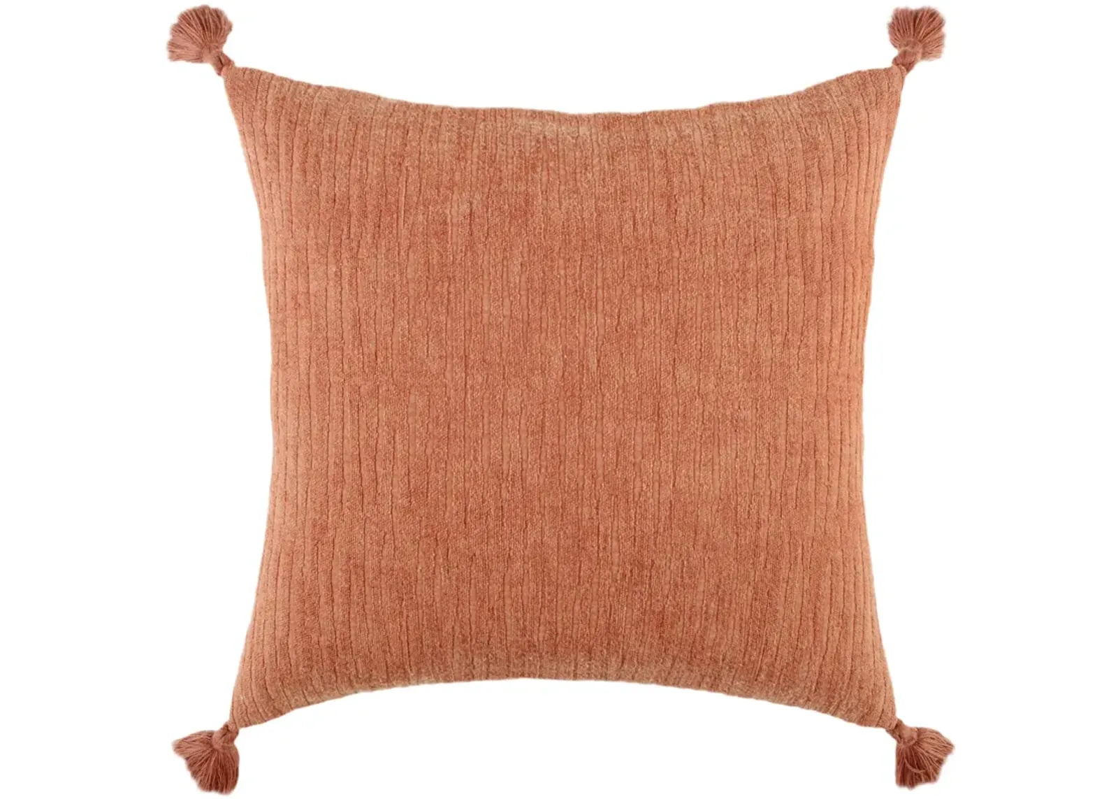 Solid With Tonal Abstract Pattern Rust Pillow