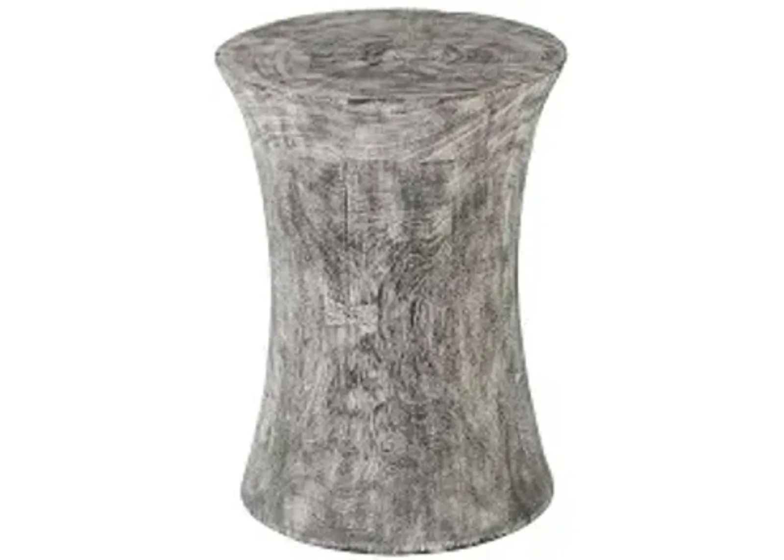 drum stool, mango wood, gray stone