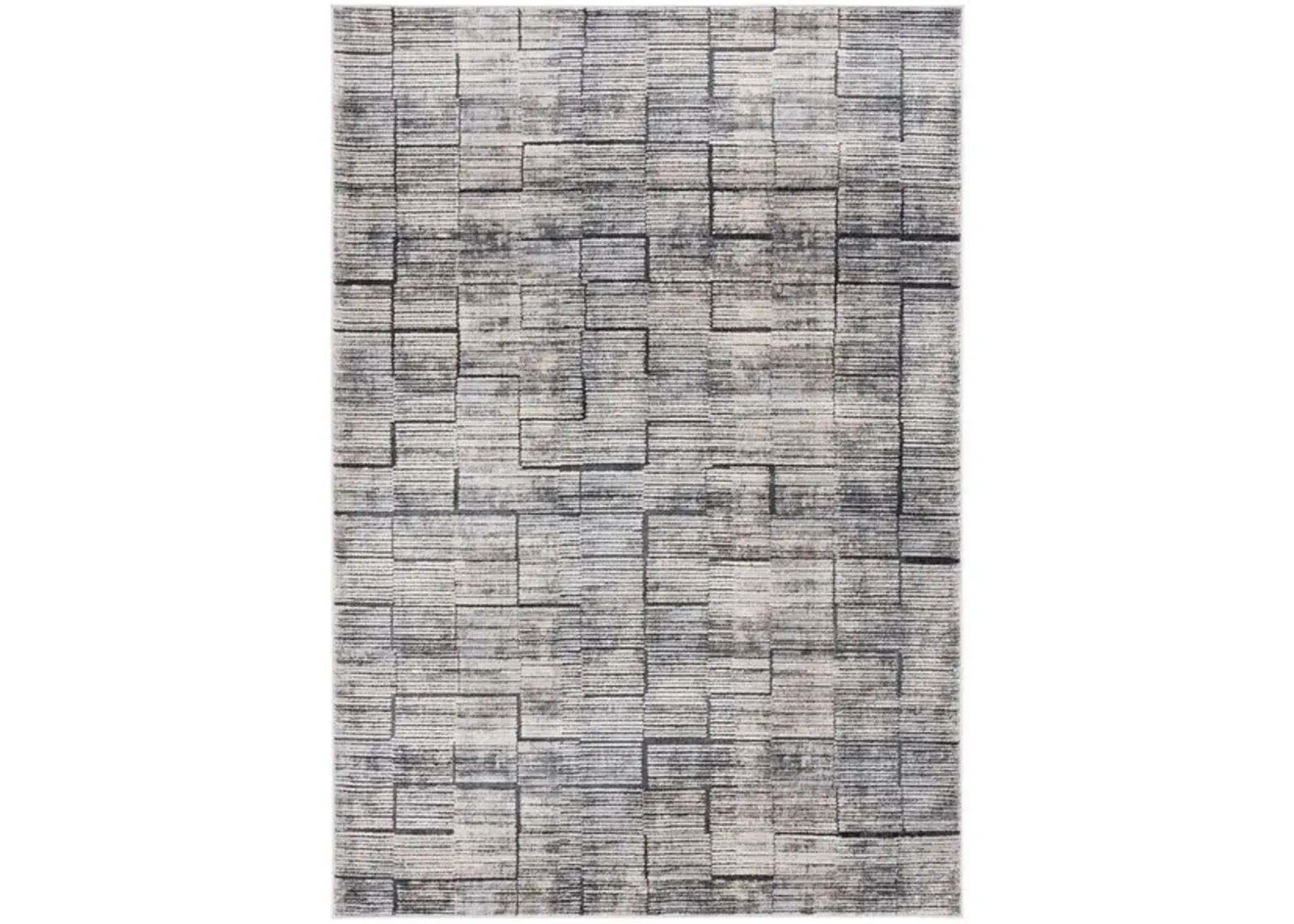 WHISPER 822 Grey  8' X 10' Large Rectangle Rug