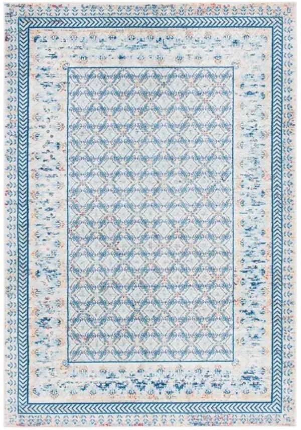 Brentwood 899 Blue / Yellow 3' X 5' Small Rectangle Powerloomed Rug