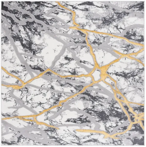 AMELIA 710 GREY  6'-7' X 6'-7' Square Square Rug