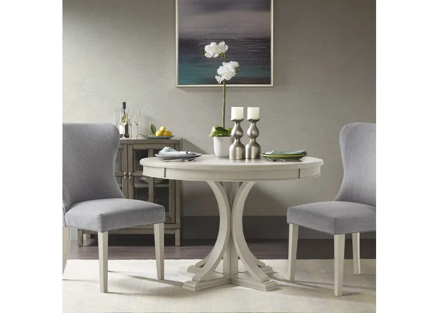 Madison Park Signature Helena Antique Cream Round Dining Table