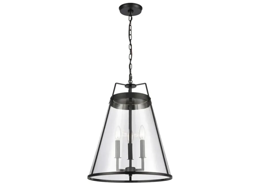 Judy 16" Wide 3-Light Pendant - Matte Black