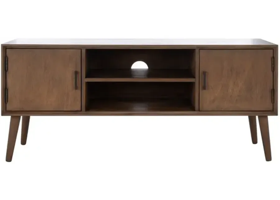 SORREL MID CENTURY 2 DOOR 1 SHELF MEDIA STAND