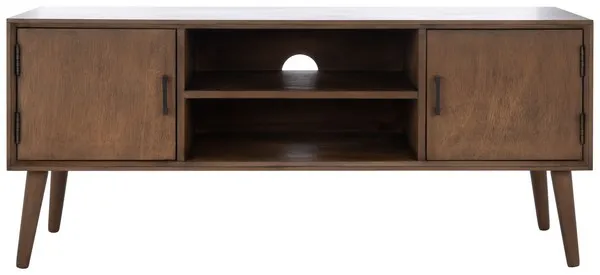 SORREL MID CENTURY 2 DOOR 1 SHELF MEDIA STAND