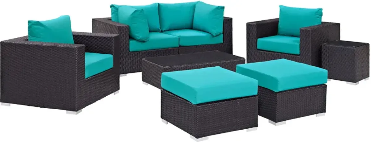 Convene 8 Piece Outdoor Patio Sectional Set