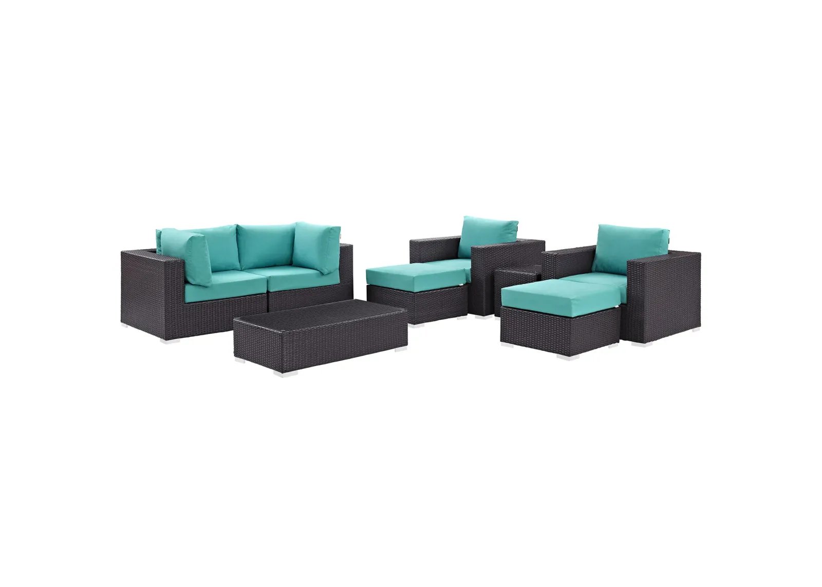 Convene 8 Piece Outdoor Patio Sectional Set