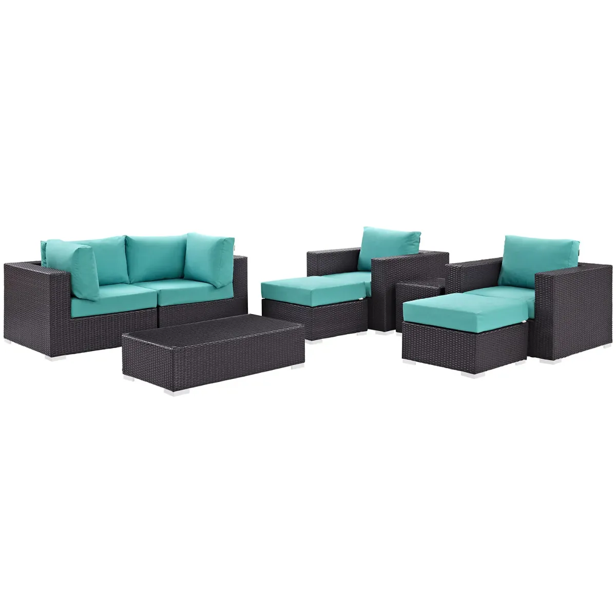 Convene 8 Piece Outdoor Patio Sectional Set