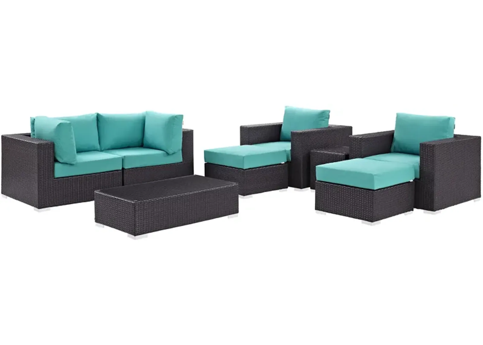 Convene 8 Piece Outdoor Patio Sectional Set