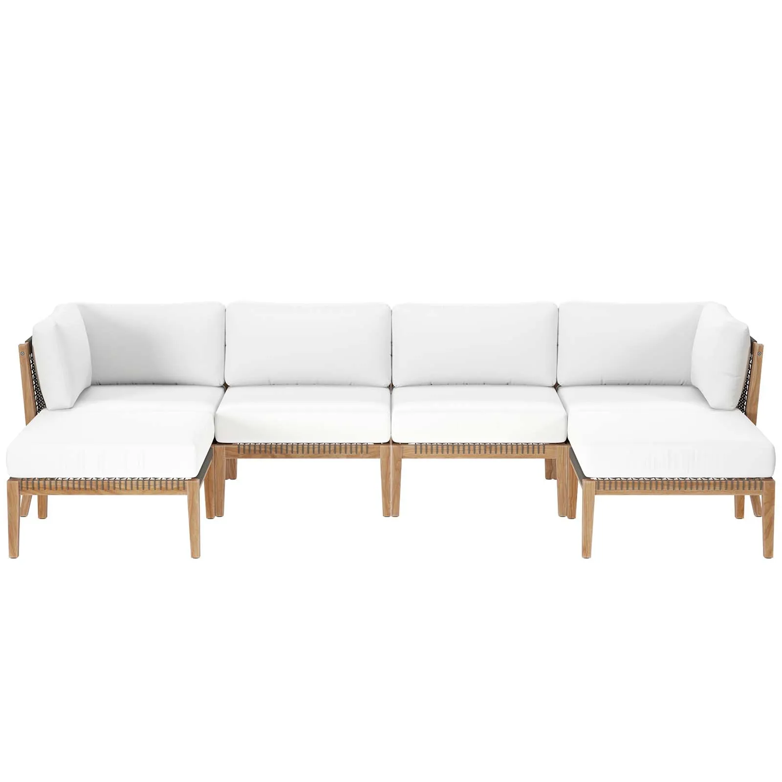 Clearwater Teak 6-Piece Outdoor Sectional